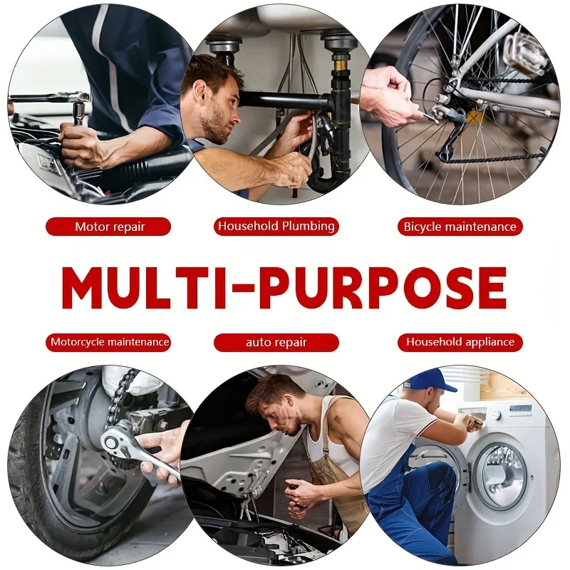 Chrome Vanadium Steel ชุดเครื่องมือคู่มือ 46/53/61/82/94/108/151/216pcs ยานยนต์ซ่อมชุดประแจ