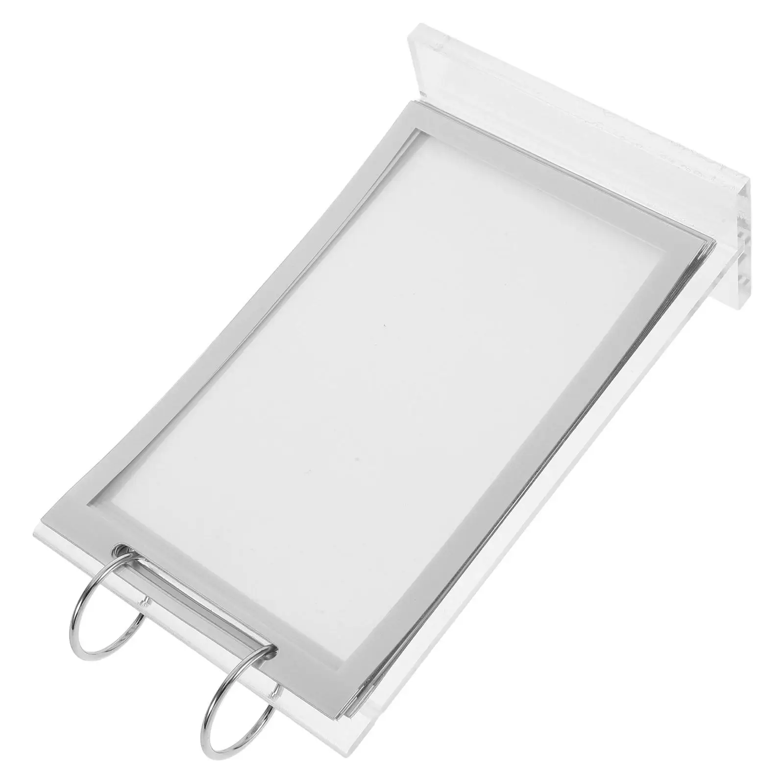 Acrylic Flip Page Menu Display Stand High Transparency Table Top Sign Holder Compact Size Easy Setup Card Rack