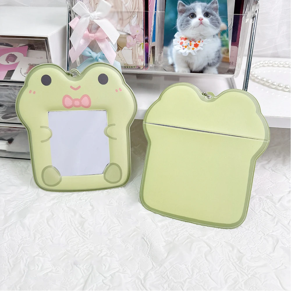 Creative 3 Inch Cute Animal Card Holder Photocards Protector Girl PVC  Bag Pendant Key Chain Photo Sleeves Lovely Soft Cartoon