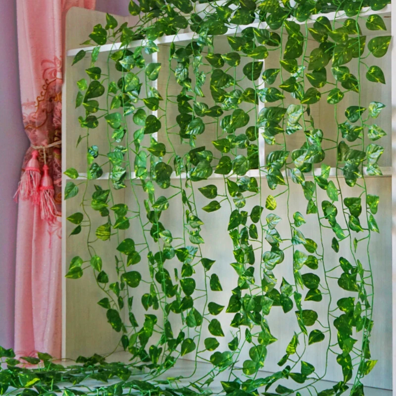 Leaf Vine Artificial Hanging Plants Liana Silk Fake Ivy Leaves For Wall Green Garland Decoration Home Decor Party Vines