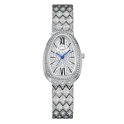 Montre en forme de serpent personnalisée avec incrustation de diamants, à la mode et luxueuse