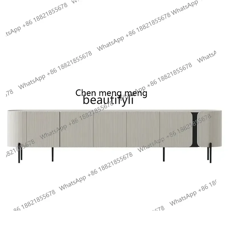 

182C Light French Simplicity Modern Living Room Italian Minimalist Designer Furniture Paint Floor Cabinet TV Cabinet