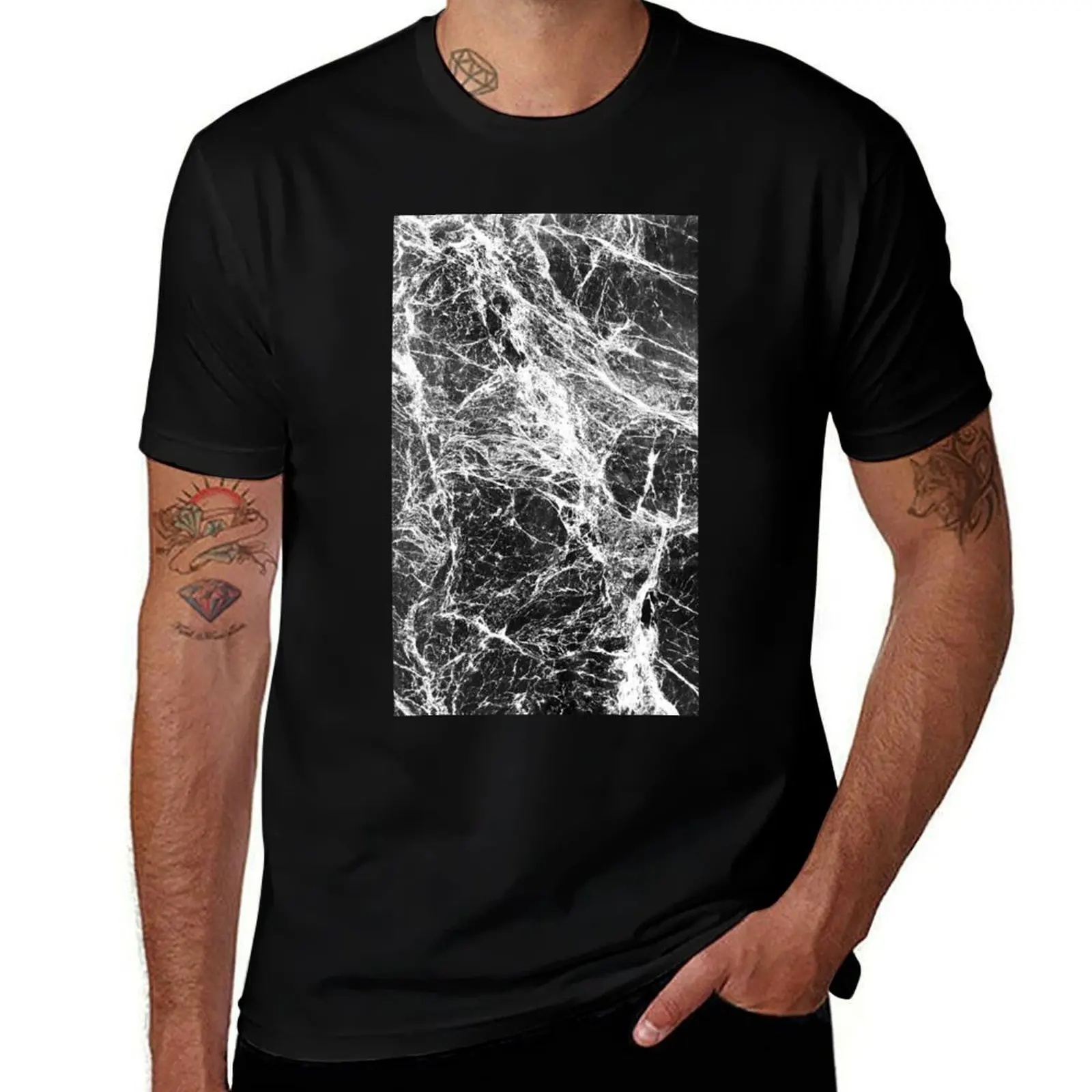 

Granite t 100% Marble oversize Texture Black anime t man T-Shirt cotton t shirts summer shirt shirts