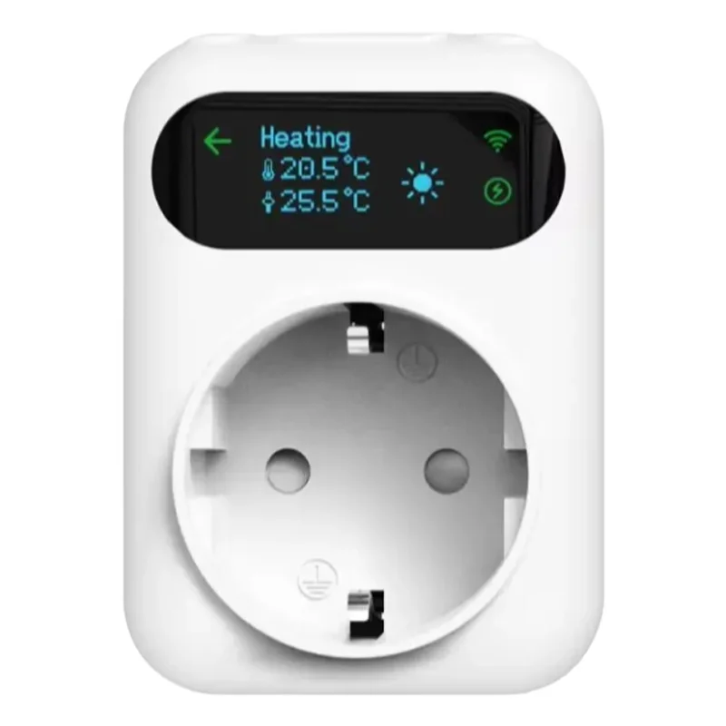Programmierbarer Tuya WLAN-Steckdosenthermostat 16A für Heizen und Kühlen, kabellose Steckdose, 3-m-Temperatursensor, Sprachsteuerung mit Alexa, Google Home und Yandex Alice, für   Fußbodenheizung,