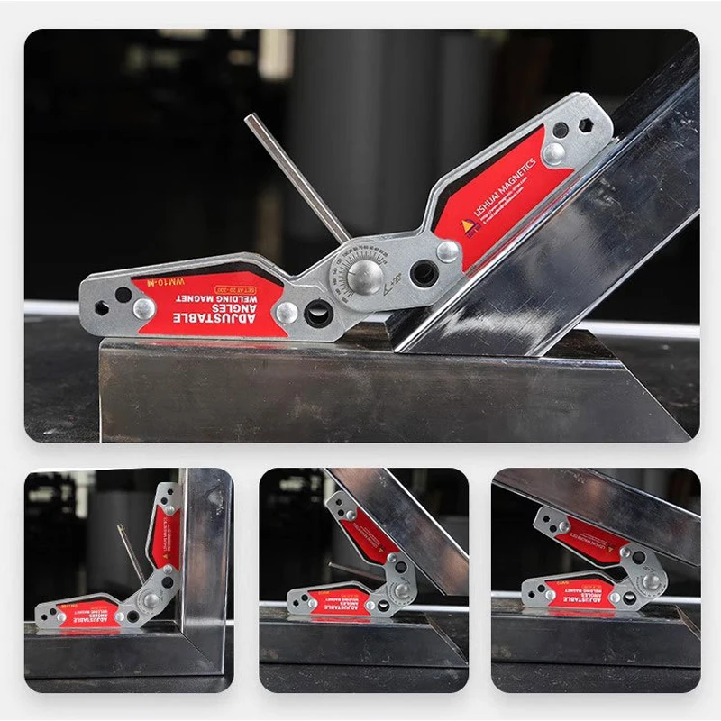 Pozycjoner spawalniczy z regulowanymi kątami, podwójny przełącznik, magnes spawalniczy włącz/wyłącz, zacisk magnetyczny WM7-S/WM7-M/WM10-S/WM10-M, akcesorium