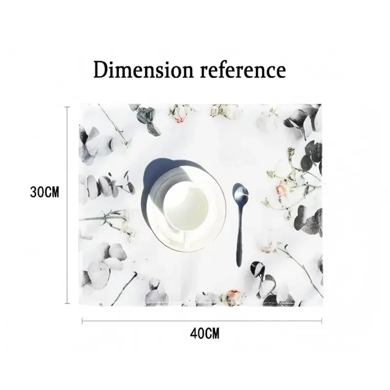 VIKAMA 4pcs Chinese New Year Placemats Spring Festival Floral Table Mats Washable Kitchen Dining Decor Party Supplies - view 6