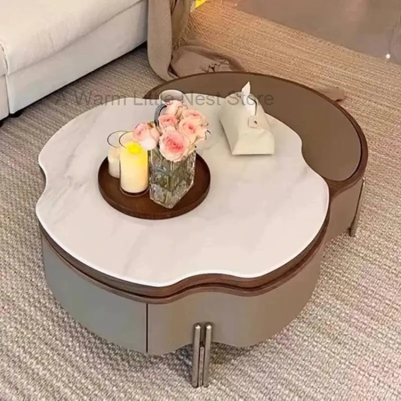 

Coffee Unique Space Table Saving Modern Aesthetic Luxury Mini Coffee Table Computer Sweet Dinner Wood Couchtisch Home Furniture