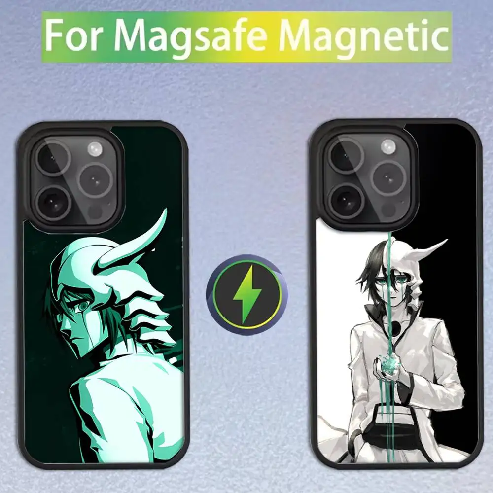 

Anime U-Ulquiorra Cifer Phone Case For iPhone 16,15,14,13,12,11,Pro,Max,Plus,Mini,SE Magsafe Magnetic Wireless Charging