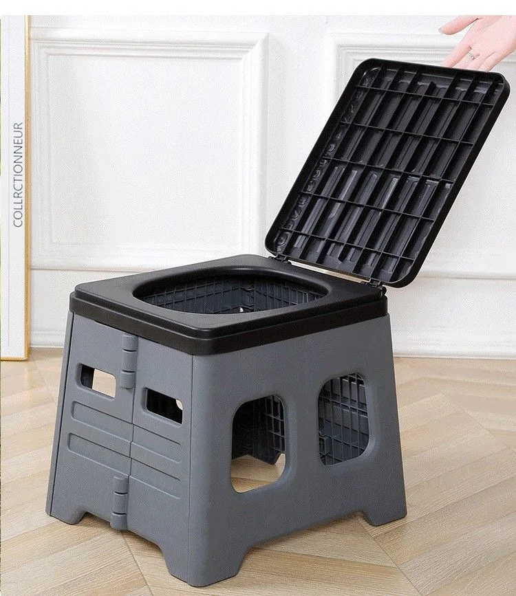 

Outdoor Folding Camping Chair Multifunctional Folding Toilet Fishing Portable Camping Toilet with 150KG Load Capacity Garden