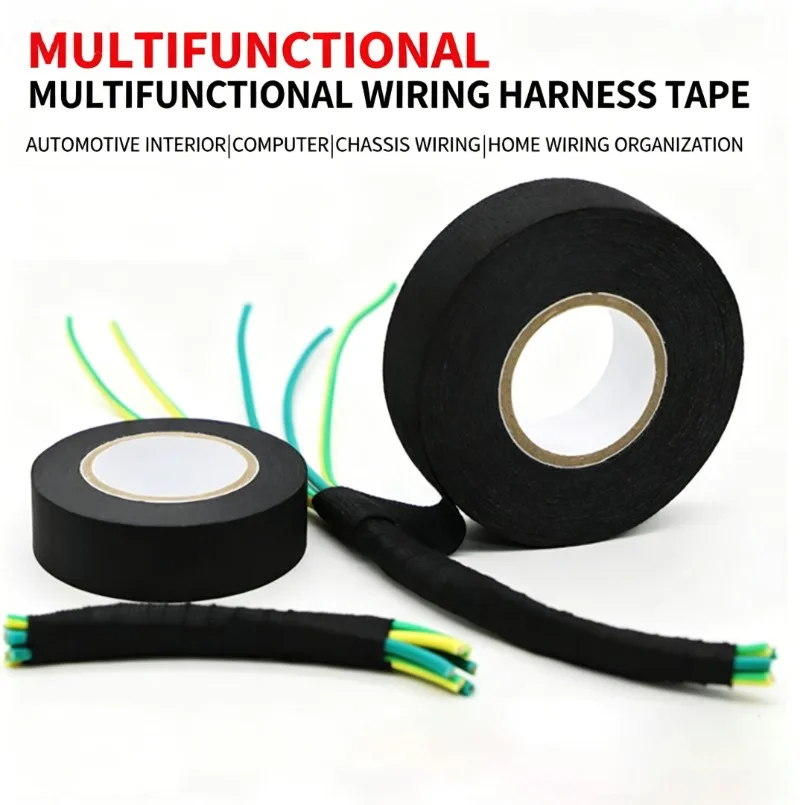 Automotive Wiring Harness Flannel Tape, Flame‑Retardant High‑Temperature Resistant Vibration Dampening Tape
