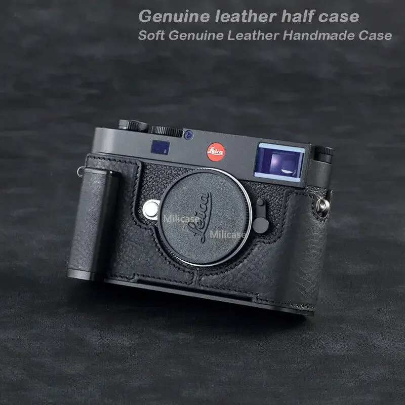 Genuine Leather Leica M11 Camera Case Half Body Handmade Bag For Leica M11