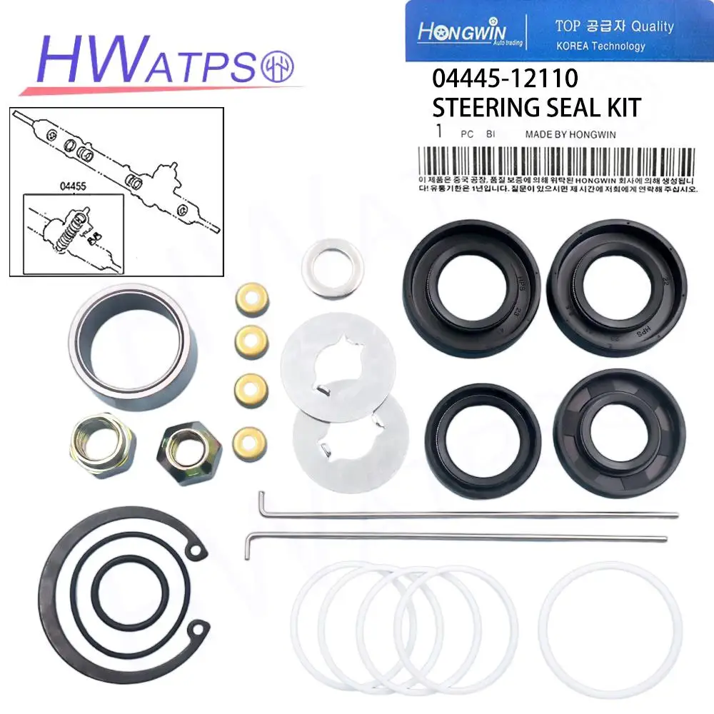 04445-12110 Power Steering Rack Gear Gasket Repair Seal Kit 0444512110 For Toyota Corolla AE100 AE101 AE102 1.6L 1.8L 1991-1997