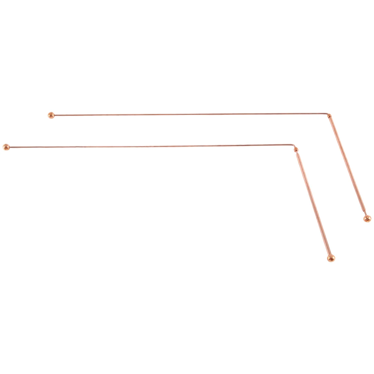 Varillas de adivinación de cobre, Detector de brujería de agua de energía, 99.9% cobre puro, 2 piezas