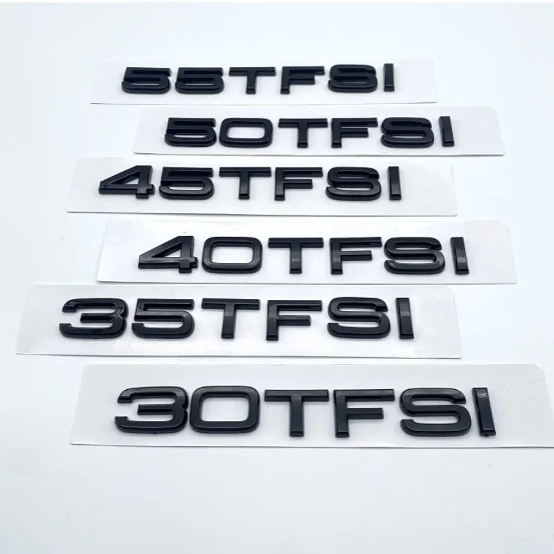 

Глянцевые черные буквы и цифры 30TFSI 35TFSI 40TFSI 45TFSI 50TFSI 55TFSI, эмблема для Audi A1 A3 A4 A5 A6 A7 A8 Q2 Q3 Q5 Q7 Q8 S7