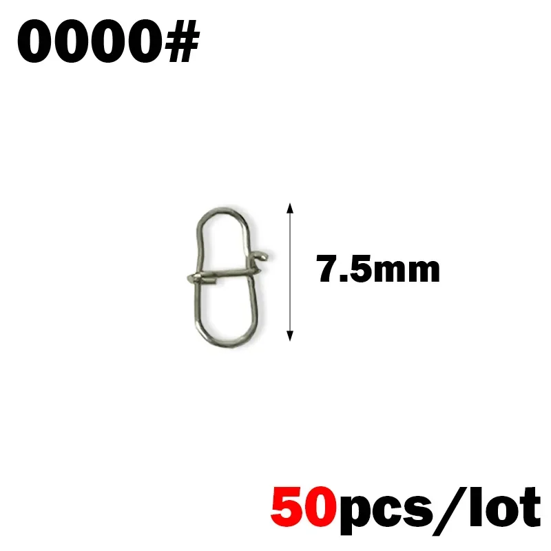 OUTKIT 50PCS Edelstahl Pin Wirbel Angeln Zubehör Stecker Locken Clip Rollen Wirbel Meer Angelgerät