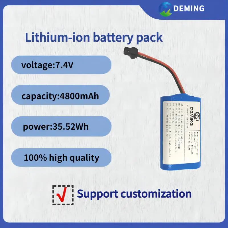 

21700 2S1P 4800mAh 7.4V free custom size shape lithium ion battery pack