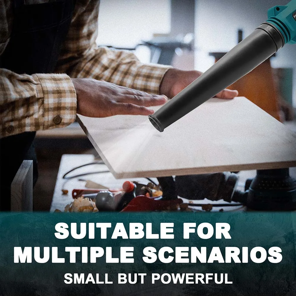 Imagem -06 - Soprador de Folhas Elétrico sem Fio Ajustável Coletor de Poeira para Computador Ferramenta de Jardim para Soprar Neve Bateria Makita de 18v