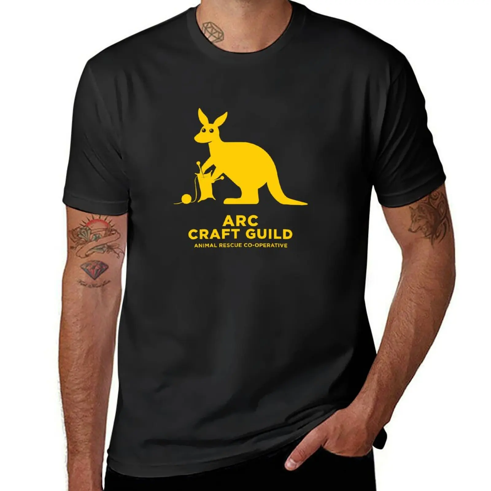 ARC Craft Guild - in yellow - Animal Rescue Co-operative T-Shirt tops plus size tops customs mens champion t shirts