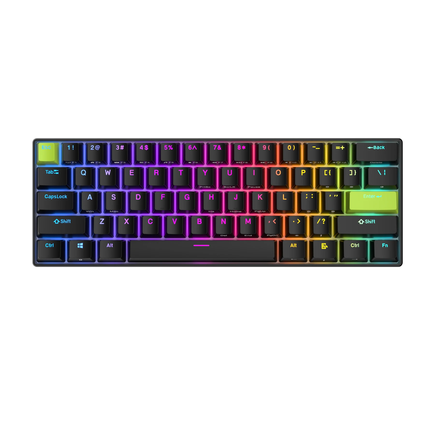 RK ROYAL KLUDGE RK C61 HE Magnetic Keyboard 60% 61 Keys Mini RGB Hot-swappable Switch Gaming Mechanical Keyboards