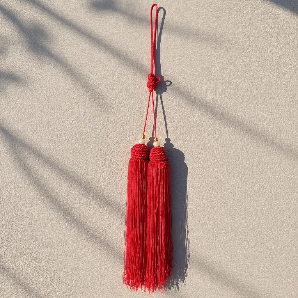 

Chinese Tassel Hanging Red Vibrant Pendant Secure Design Tail Decoration Martial Arts Equipment Tai Training