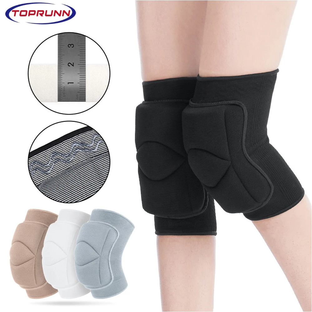 TopRunn 2 Pieces Sports Kneepad Dancing Knee Protector Volleyball Yoga Knee Brace Support Winter Leg Warmers Workout Training