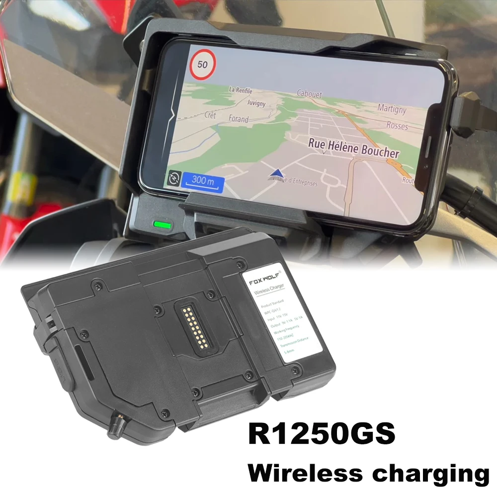 For BMW R1250GS ADV Wireless Charge Mobile Phone Navigation Bracket R 1250 GS R1250 GS Motorcycle Wireless Charging R1200GS ADV