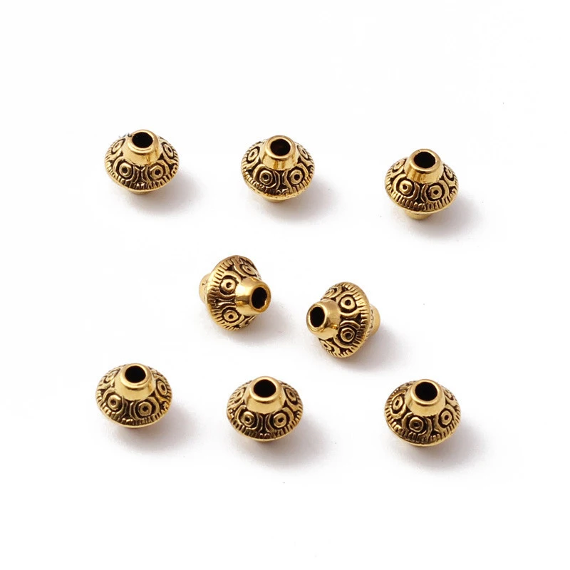 10-30 pz/lotto Vintage Mix 6mm giroscopio distanziatore perline tappi perline fatte a mano accessori distanziatore perline fai da te per fare