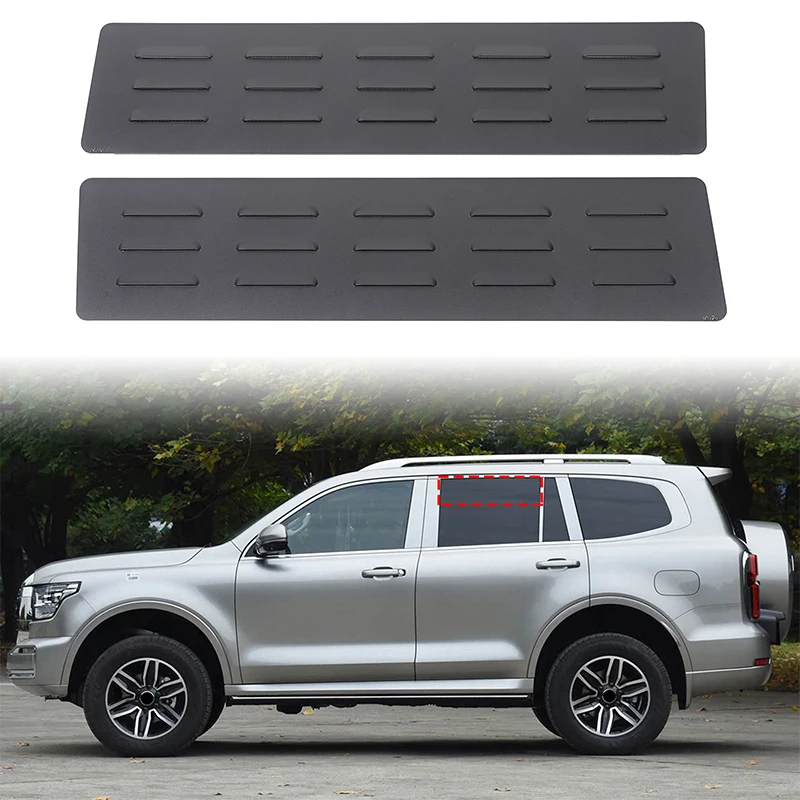 2 قطعة سبائك الألومنيوم الأسود لخزان الجدار العظيم 500 2022 + ستائر التهوية الخلفية للسيارة تعديل السيارة اكسسوارات الديكور