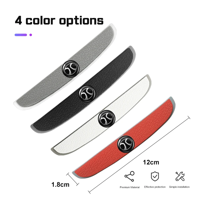 ل BAIC بكين سينوفا X7X25 X35 X55 X65 BJ20 EV5 BJ40 BJ80 4 قطعة باب السيارة المضادة للتصادم قطاع مرآة الرؤية الخلفية حماية ملصقات #5