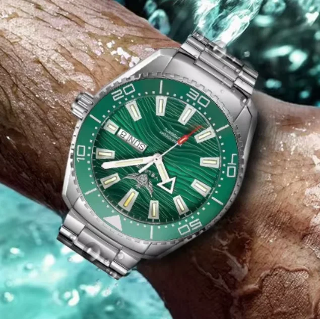 YELANG Men Automatic Watch 43.8mm Mechanical Wristwatch Diver 30ATM Luminos Sapphire Mirror SW200 Ceramic Bezel Antimagnetic
