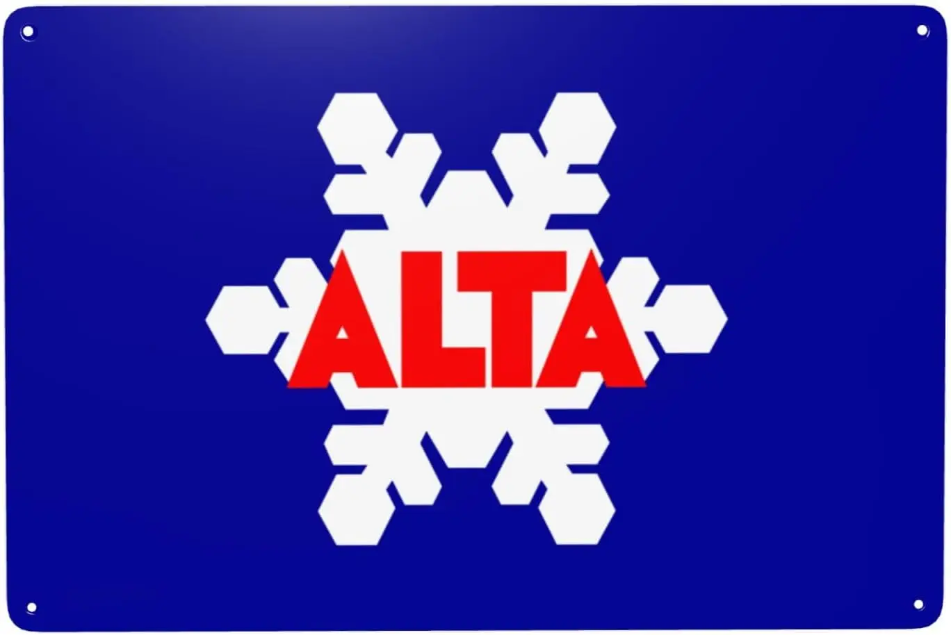 Flag Of Alta, Utah Tin Signs Funny Vintage Metal Iron Sign For Home Bar Coffee Kitchen Room Wall Decor