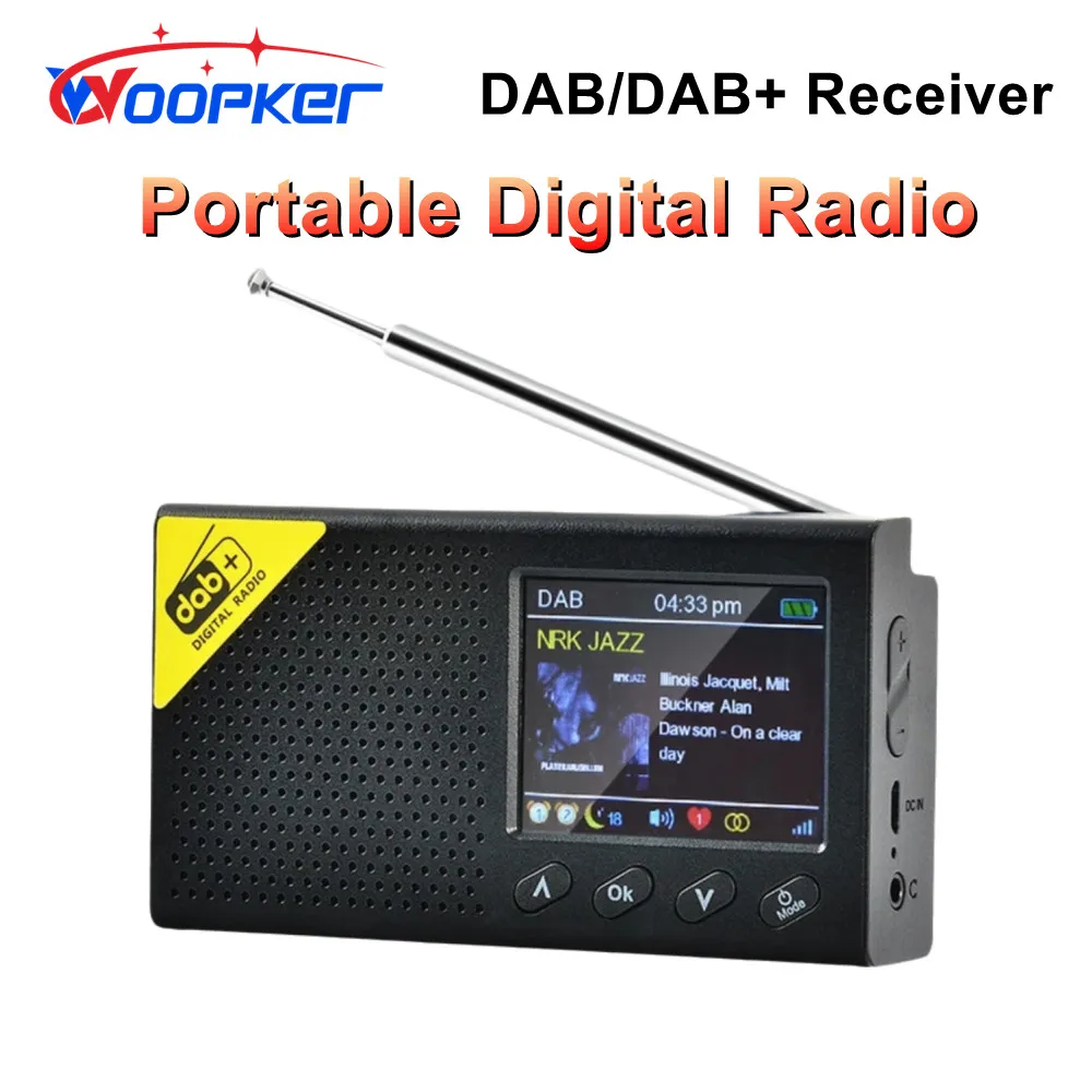 Portable Digital Radio DAB FM Audio Player Receiver Bluetooth-compatible 5.0 Broadcasting Rechargeable Lightweight Home Radio