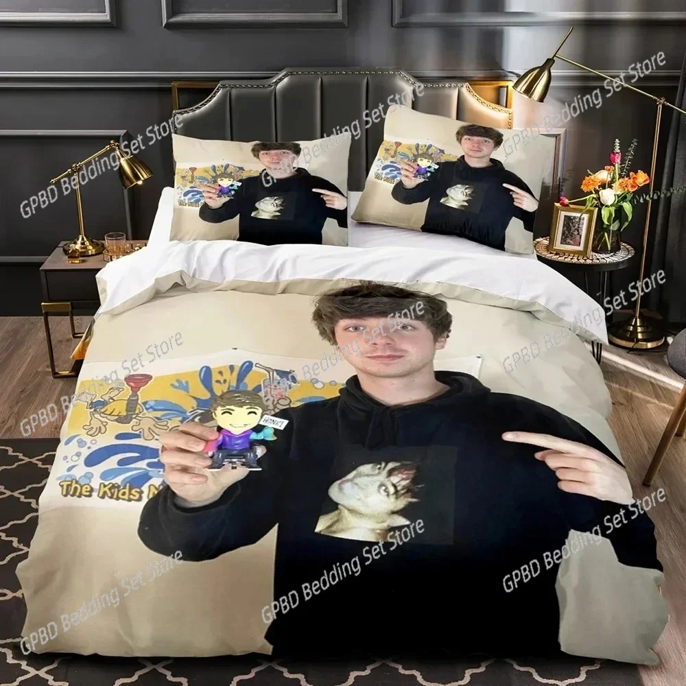

3D Print Karl Jacobs Bedding Set 3D Printed Suitable for Bedroom Duvet Cover Set With Pillowcases Kids Home Textile