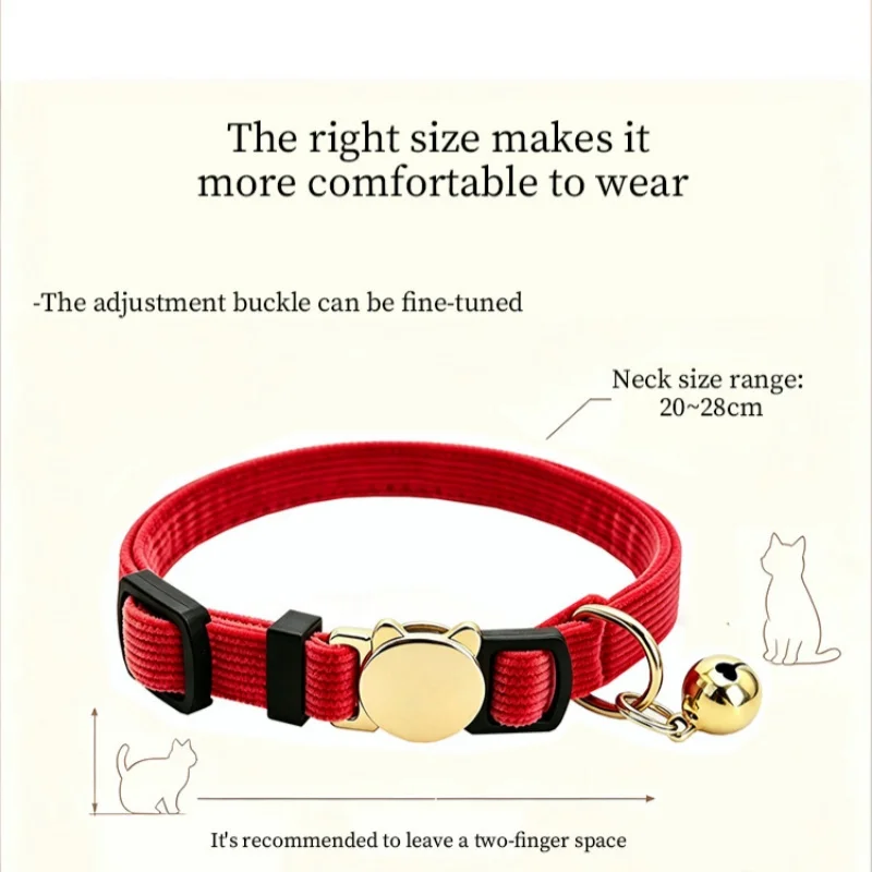 Personalisiertes Katzenhalsband mit Lasergraviertem Namensschild, Anti-Verlust-Halsband, Weiches Cord-Halsband für Kätzchen mit Sicherheits-Abreißschnalle – Detail 2