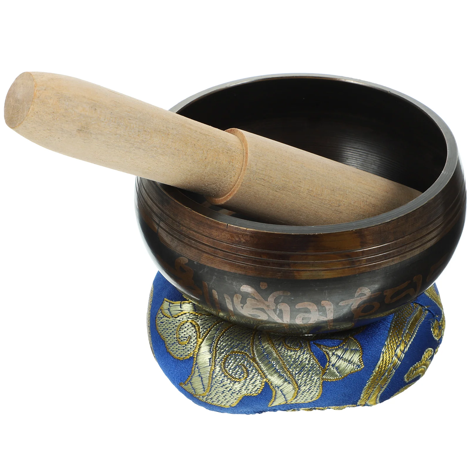 

1 set Handmade Meditation Singing Bowl Tool Copper Decorative Accessories For Home Travel Relaxation