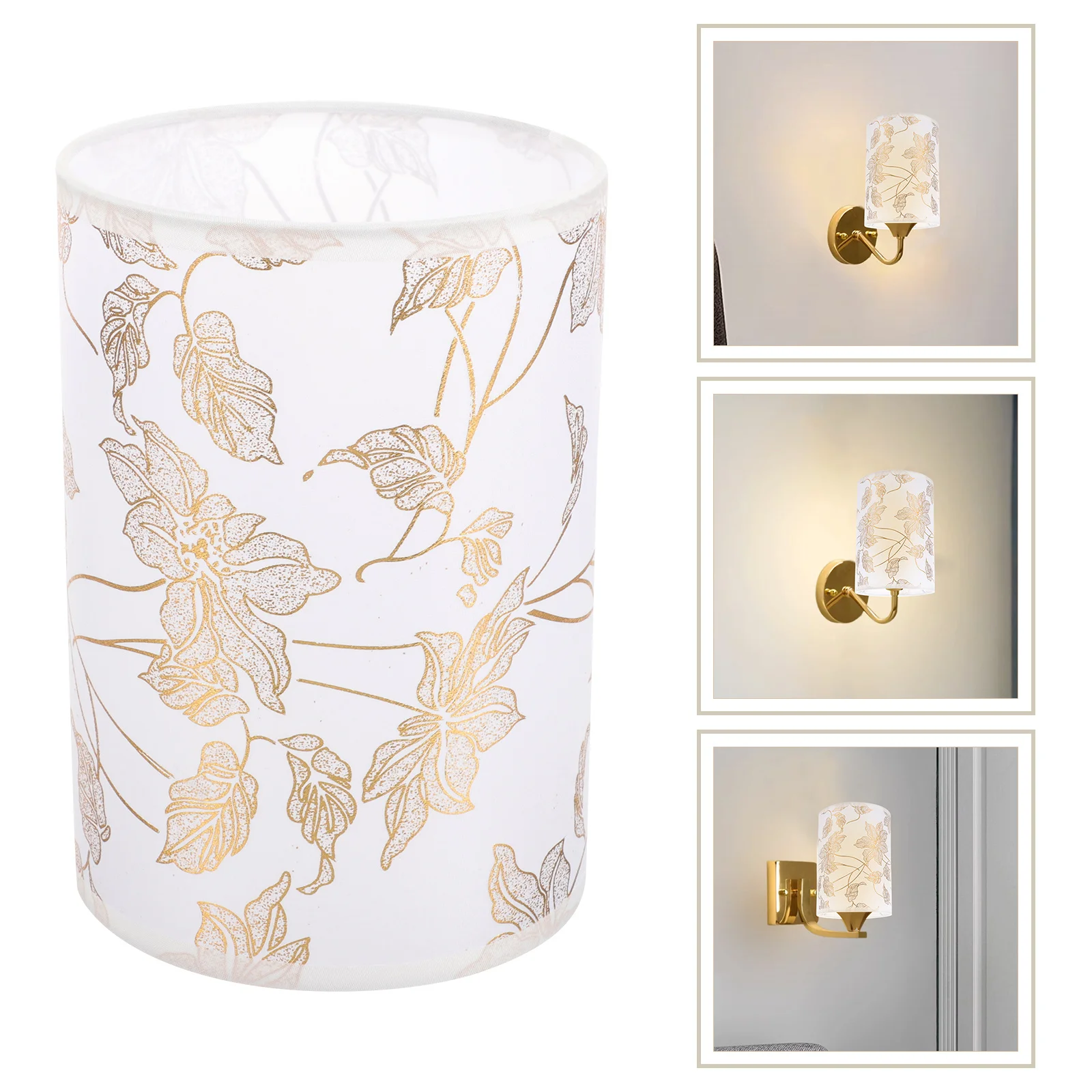 

Decorative Linen Drum Lamp Shade Plastic Replacement Bedside Table Lamp Cover Modern Stylish Lampshade Table Light Cover