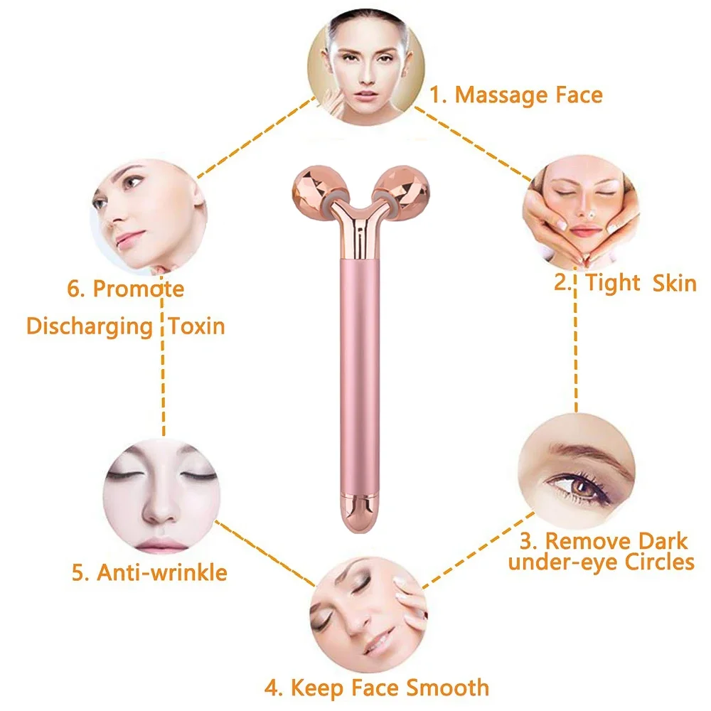 

Electric Roller Beauty Bar Vibrating Facial Roller Massager Anti-Wrinkle Skin Care RollerFace Massager Lift Slimming Tool guasha