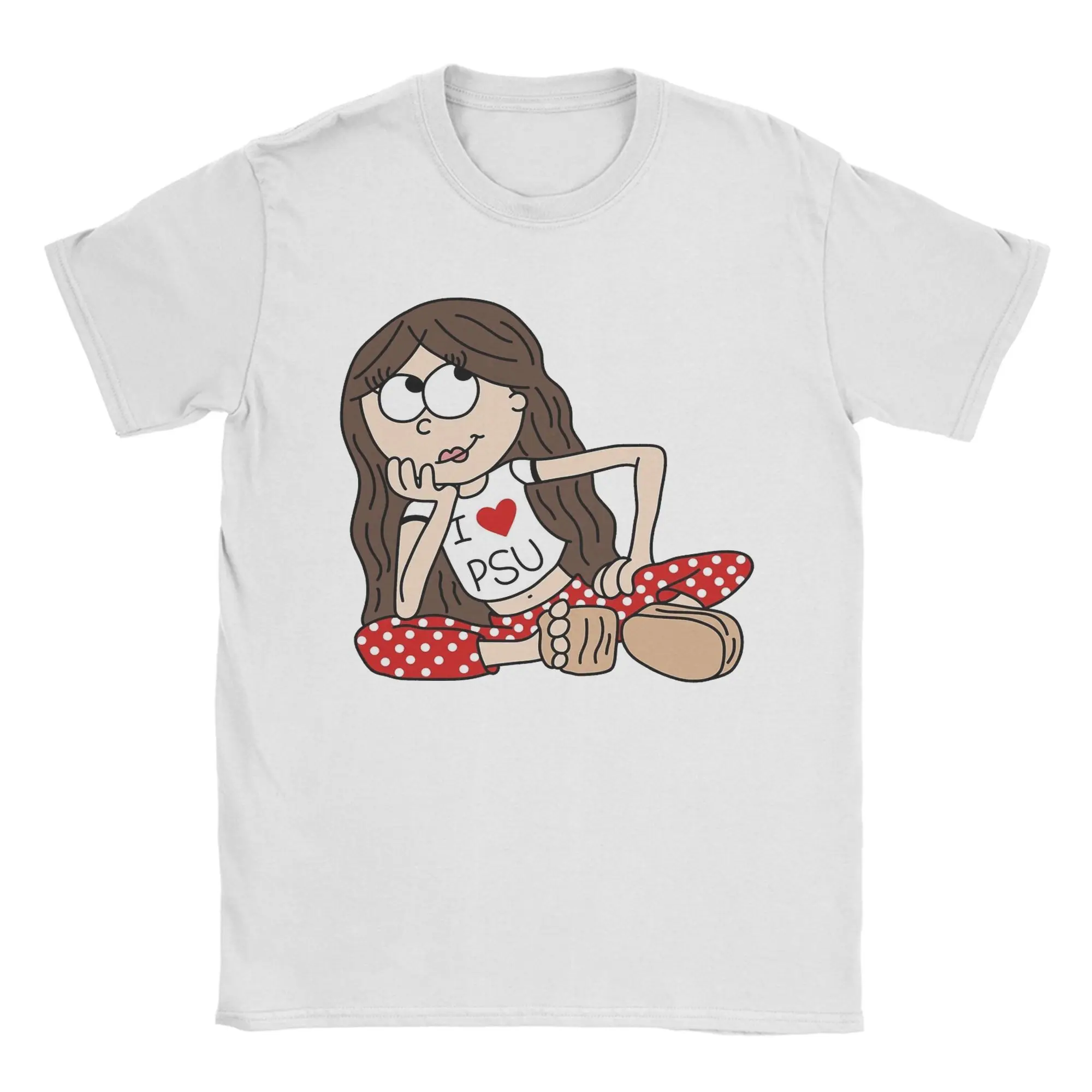 Vintage PSU Lizzie McGuire T-Shirt for Men O Neck Cotton T Shirts  Short Sleeve Tees Summer Clothing
