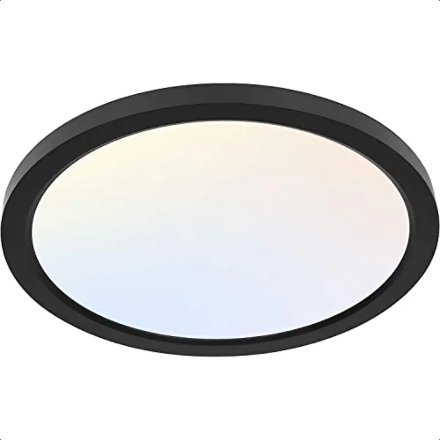 

12 Inch Selectable CCT LED Round Flat Panel Light 24W 3000K 4000K 5000K EdgeLit Flush Mount Ceiling Light Fixture for Kitchen B