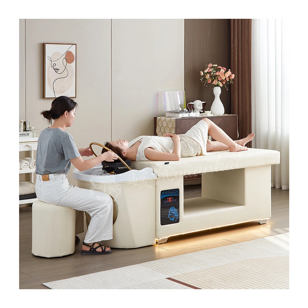 

Modern Design Wood Spa Massage Table LED Shampoo Bed for Beauty Salon Bedroom Living Room and Bathroom