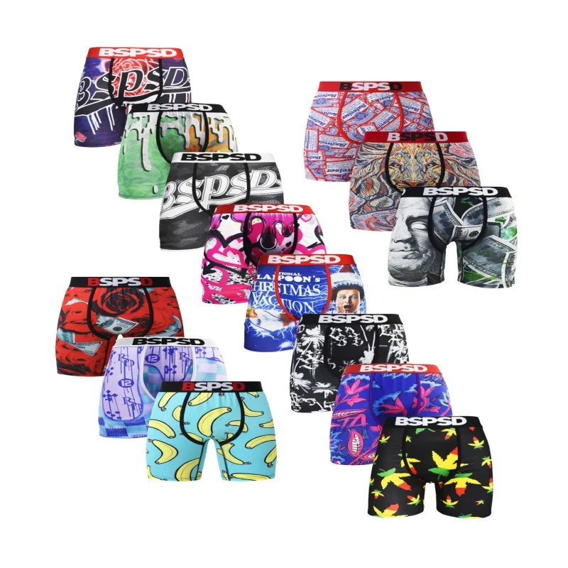 

1Pcs Men Underwear Boxers Sexy Breathable Mesh Crotch Man Underpants Plus Size Mens Panties Swimming Men's Boxers Briefs Trunks