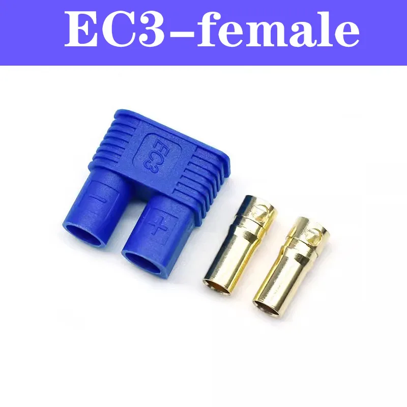 Kit de conector macho y hembra EC3 EC5 EC8, enchufe Banana chapado en oro para piezas de conector RC, 1 par