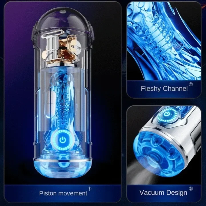 APP Automatic Male Masturbation Device Male Deep Throat Masturbator Cup Sex Toy with 5D Vacuum Suction for Men