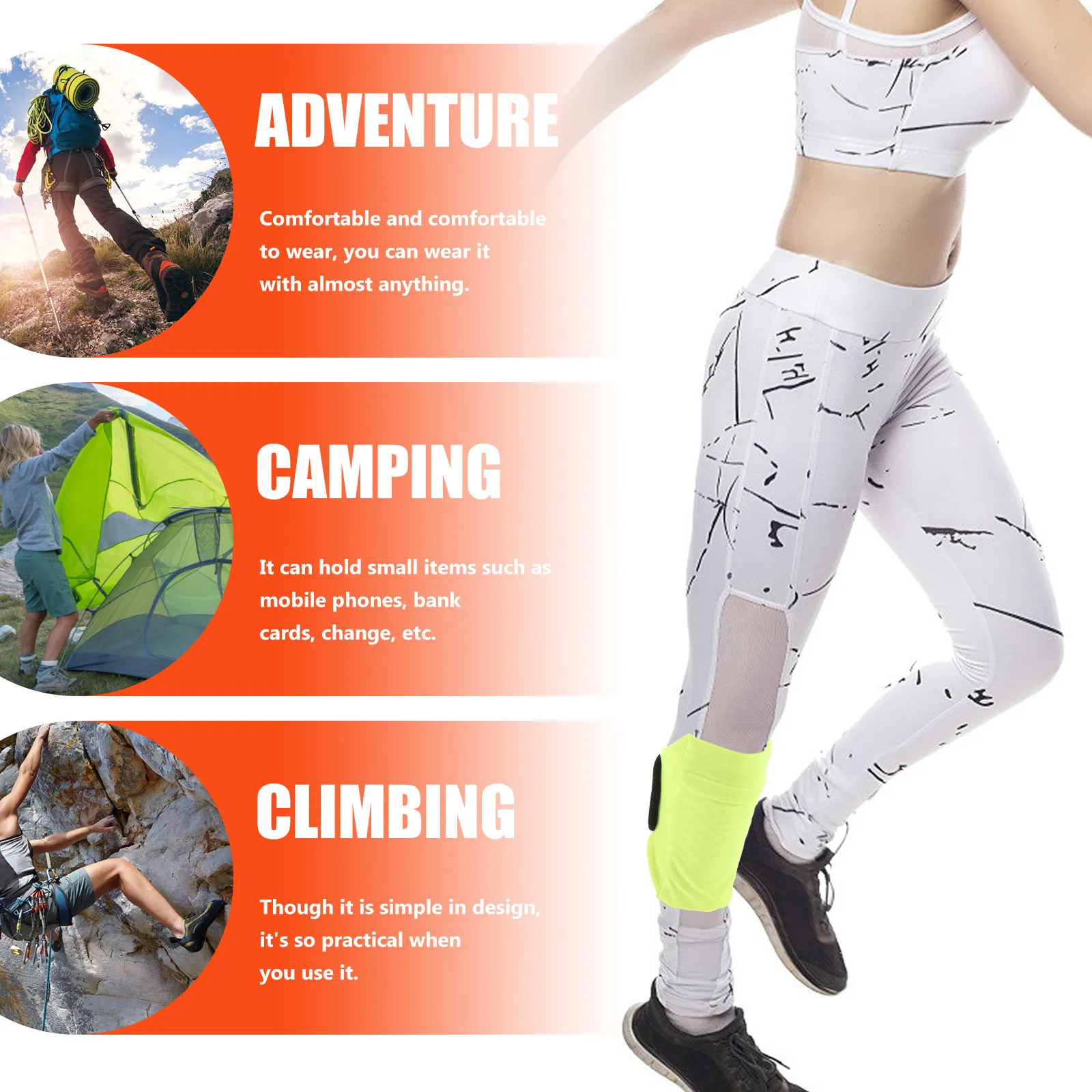 

Leg Phone Holder for Running Women Men Adjustable Elastic Armband Strap for Cell Phone Storage during Exercise and Travel