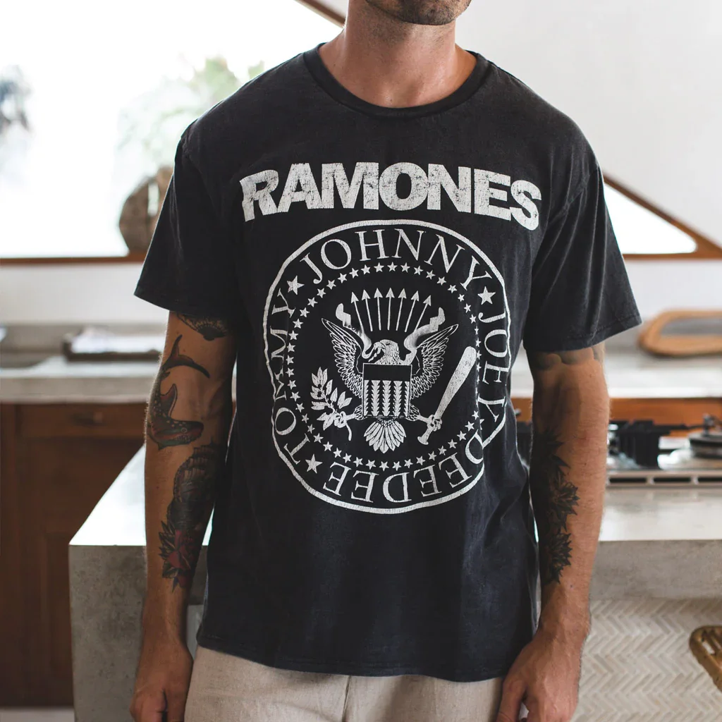 

Футболка Ramones в стиле панк-рок, Нью-Йорк, The Ramones Misfits, рок-н-ролл, унисекс, топ Y2K, футболка Ramones 2026