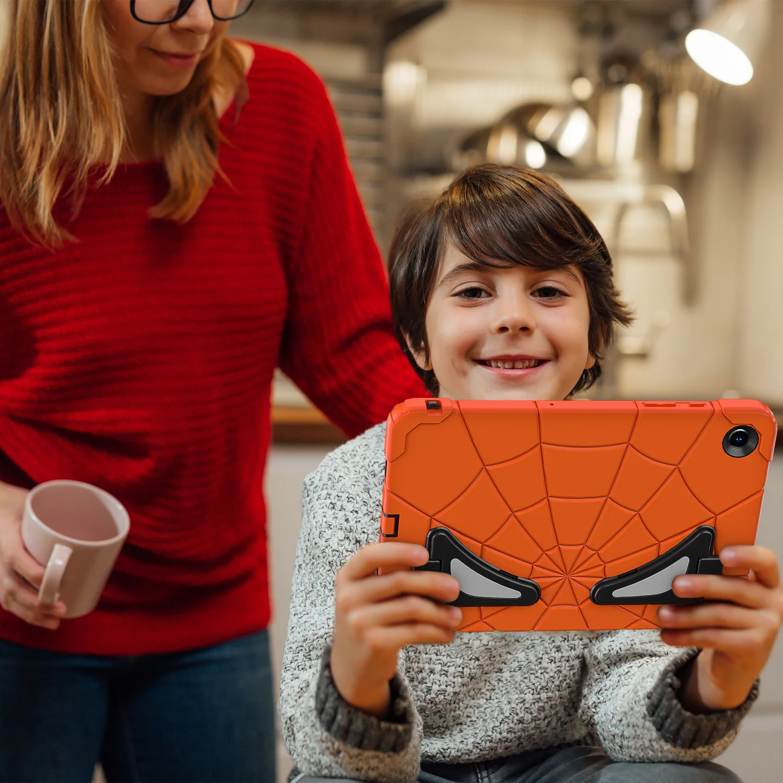 Kids Funda Case For Samsung Galaxy Tab A9 Plus 11 inch 2023 Silicone Rugged Kickstand Flat protective Cove