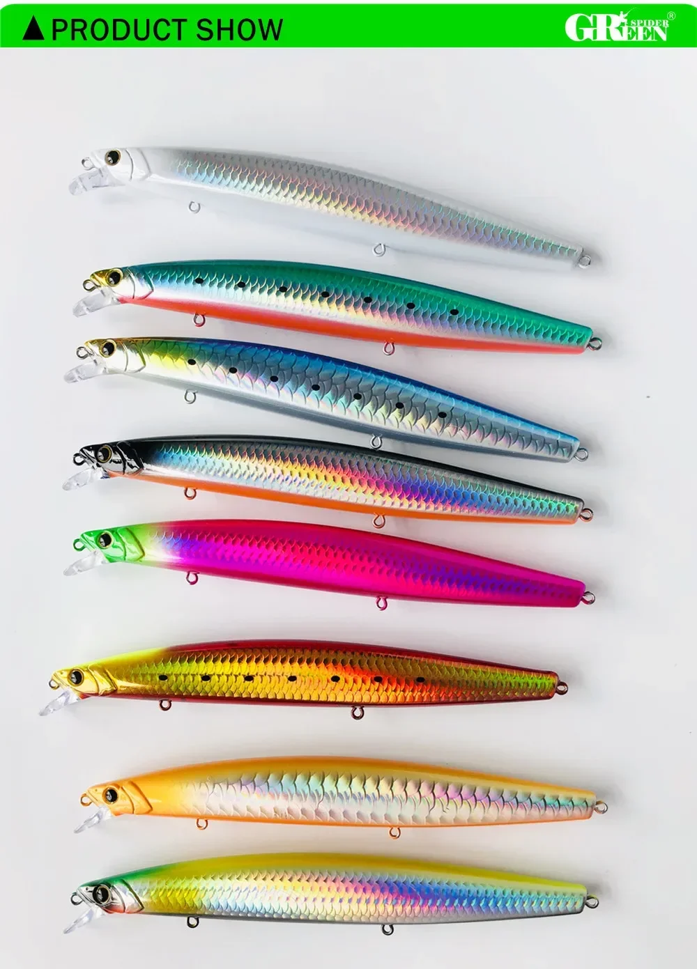 GREENSPIDER 16cm 33g New Long Casting Minnow Baits Floating Sea Fishing Lures Wobble Artificial Hard Baits Jerkbait Minnow