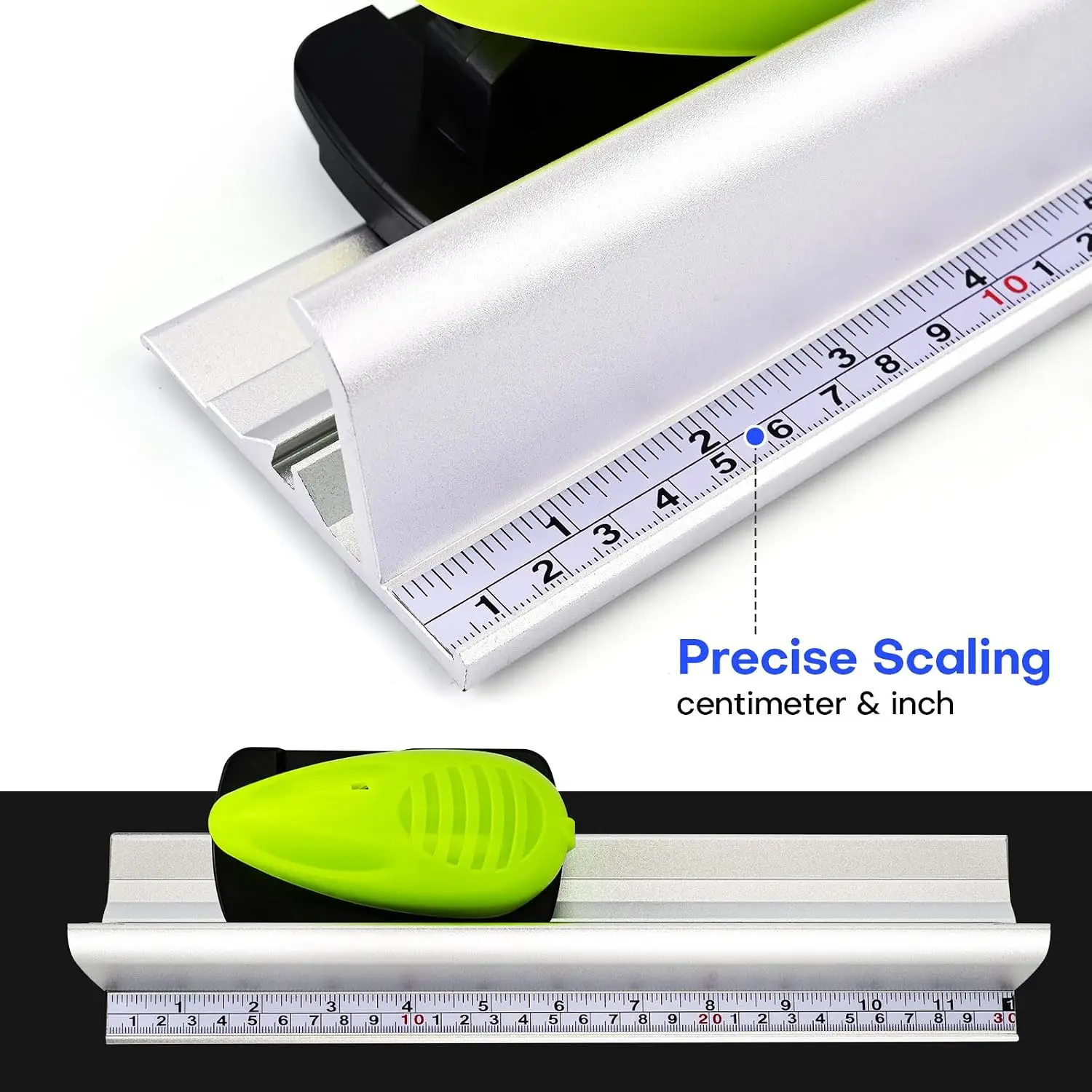 FOSHIO Wrap Film Cutter With 12/24/36 Inch Aluminum Ruler Car Vinyl PPF Decals Paper Precision Safety Slide Knife Cutting Tool
