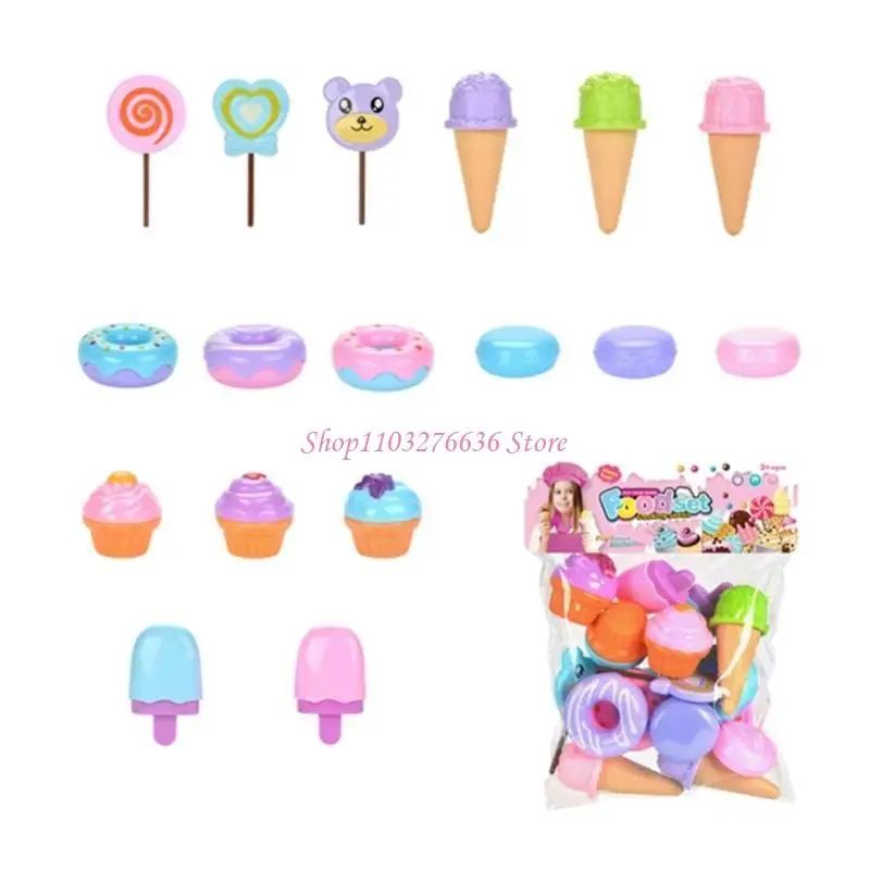 

R6FD Play House Set Realistic Model 1Set Outdoor Dessert Low Tea Pretend Toy