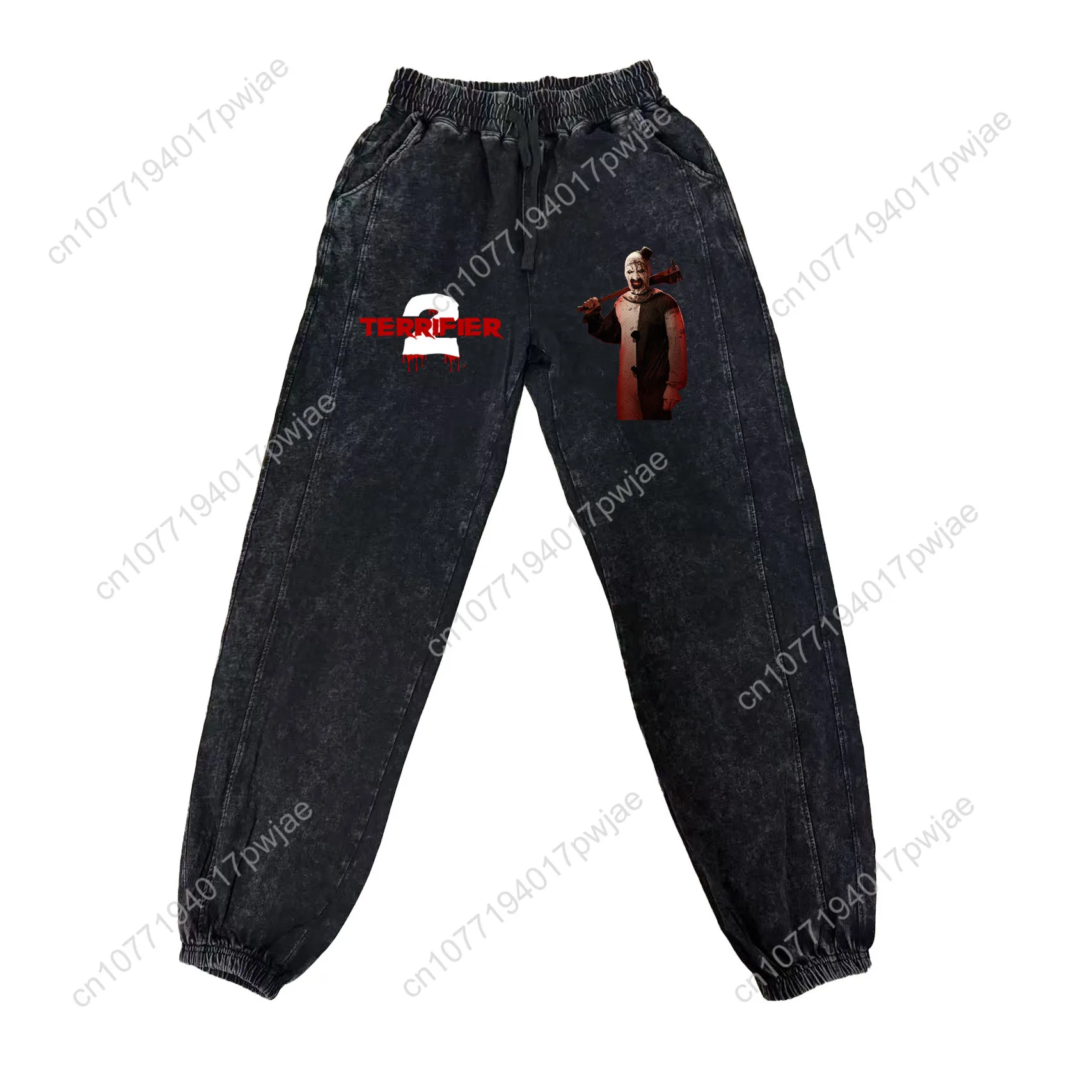 Ужасающие брюки клоуна на Хэллоуин, мужские и женские винтажные брюки в стиле ретро, хлопковые эластичные спортивные штаны, брюки на заказ с карманом